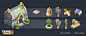 Trade Town props, Jen Lohjelm : Prop concepts for the mobile game title Trade Town