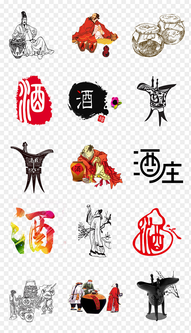 酒文化饮酒白酒企业PNG