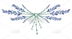 熏衣草,小的,装饰品,花环,华丽的,模板,植物,夏天,普罗旺斯,花