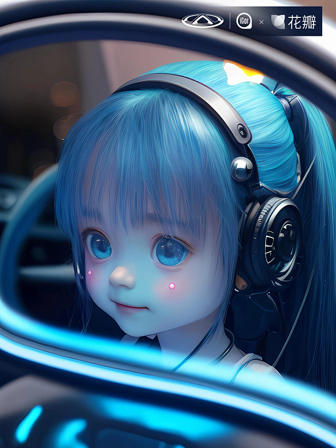 iCar虚拟人i-VA蓝莉，蓝色是其生命...
