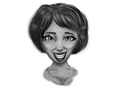 Girl caricature design. To see this illustration in high resolution, please click here: https://www.behance.net/gallery/53141681/Girl-caricature-hand-drawn