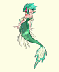 Mermay 05, the Emerald of the sea~ #illustration #art #drawing #mermaid #mermay