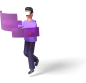 Male character in VR head set 3d illustration