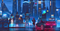 General 2099x1088 digital art women city car cat cyberpunk science fiction fantasy art futuristic
