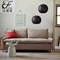 法黛妮新款日式咖啡厅可拆洗布沙发 北欧组合小户型羽绒三人沙发-tmall.com天猫