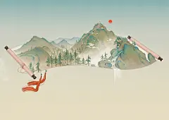 游九州。终南山_无轩的插画作品_涂鸦王国_原创插画平台