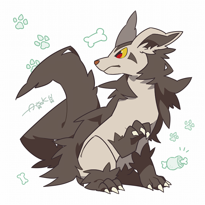 宠物小精灵口袋妖怪神奇宝贝大狼犬