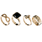 New Look Multi Stone Ring Pack