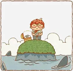 海上遇险免抠素材_新图网 https://ixintu.com 人物 冒险 小岛 手绘 插画 海报