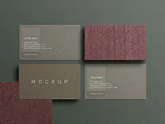 极简主义名片品牌样机集 (PSD,JPG)