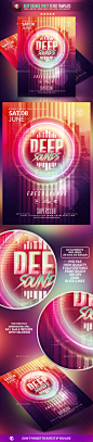 Deep Sounds Party | Psd Flyer Template : Ladies Night Sexy Party | Flyer Template Creative template, very easy to Edit, You can easily change Texts, Effects, Colors... • All Elements Included • A5 Format (( 6×8.4 inches with bleeds ) • 300dpi CMYK Print R