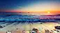 General 3840x2160 sunset beach waves