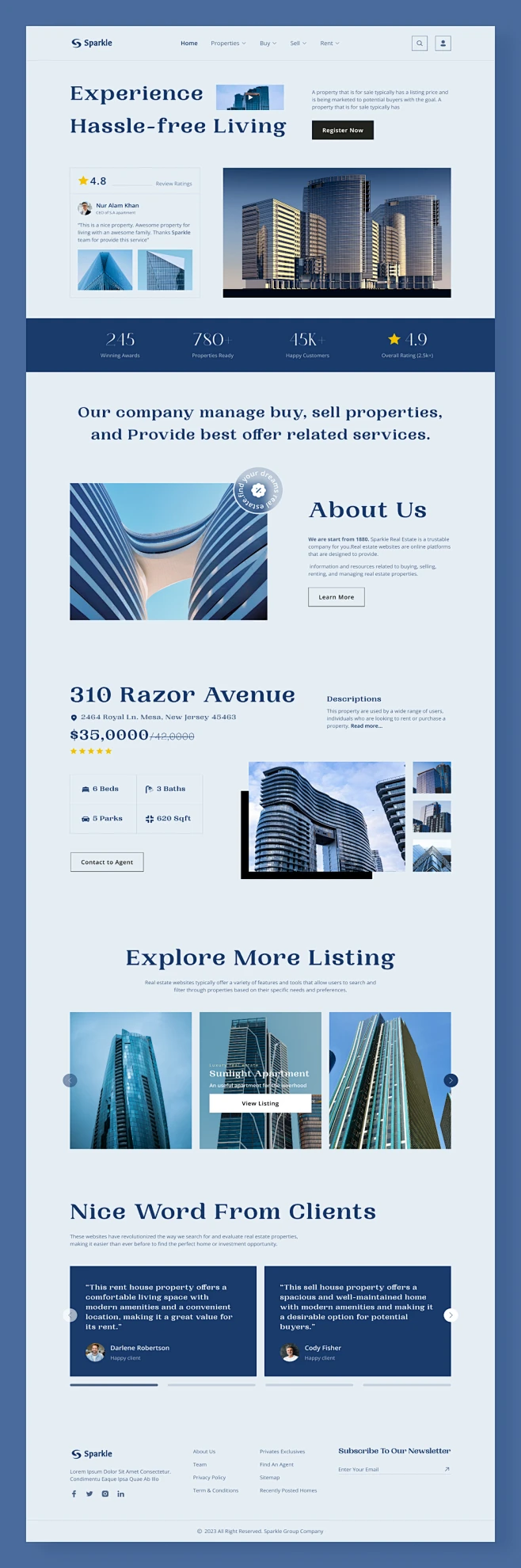 Real Estate Website Design by Md Sajib Miah on Dribbble-花瓣网