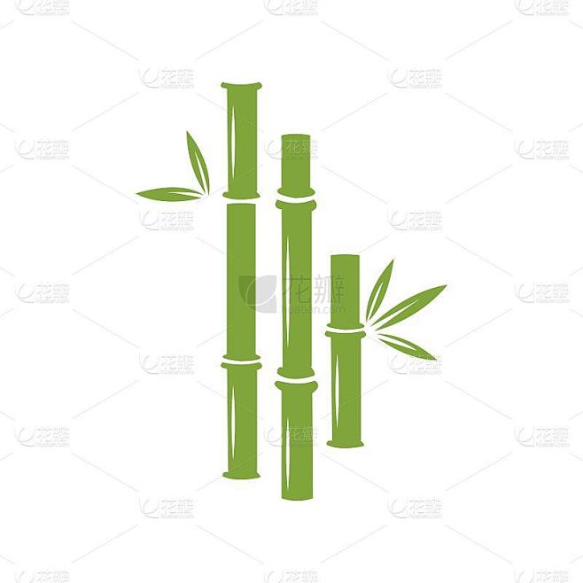 竹矢量图标插图