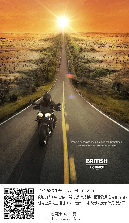 巴西的这则摩托车广告，（见图）文案相当闪...