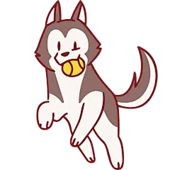 7哈士奇 狗狗 姿势  插画 图标 SVG 设计 素材 矢量