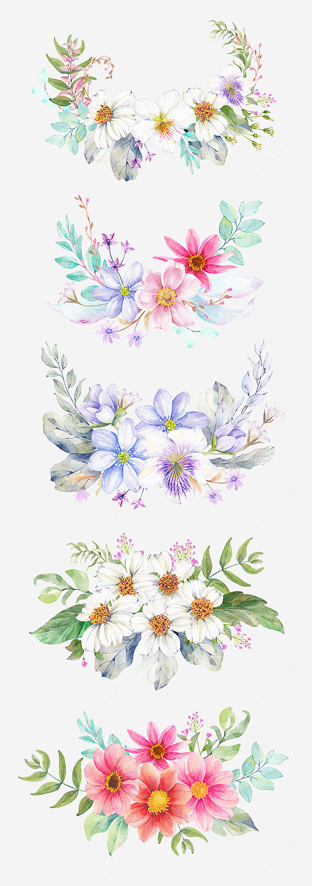创意合成花朵手绘文理 创意素材