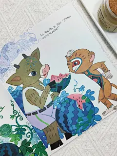 ✨80年代超可爱的童话绘本◎小猴吃瓜果❗ - 小红书