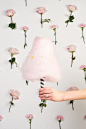 pink cotton candy with a flower backdrop.: 