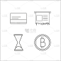 银行业,直的,金融,图标,矢量,标志,石洞壁画,信用卡,沙漏,收据