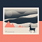 Nature Preservation Series. #illustration #nature #mountains #wild #outdoors #poster #deer