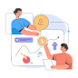 Business sales growth Illustration