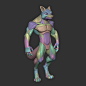 Stylized Creature Werewolf Blockout
