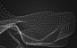 三维抽象线框数字山脉背景 未来科技大数据技术概念 Abstract wireframe background-平面图形-@美工云(meigongyun.com)