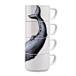 创意陶瓷堆叠杯(游弋的鲸鱼