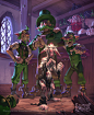 Protection Racket - HEX TCG, Gabriel Rubio : Leprechauns on HEX TCG are some kind of italian Mafia and they are so cool to work with! I tried here to give different personalities on each dude.
I really enjoyed the process on doing this piece and it was ve