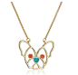 Amazon.com: Betsey Johnson Cubic Zirconia Stone Dog Pendant Necklace: Clothing