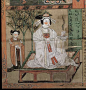 敦煌说 | 金玉珠翠：壁画里的美丽人生_莫高窟 : 唐代的女性常将梳理头发的梳篦当作头饰，在敦煌壁画中多有体现。敦煌文献S.3227V《杂集时要用字》的“花钗部”中有“钿掌，月掌，牙梳花”的记载，可见这种半月形金框宝钿梳篦是唐朝较为流行的头饰之一。 …