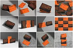 12款工业风名片卡片明星片设计作品贴图ps样机素材光影展示效果图素材
