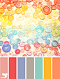 rainbow buttons