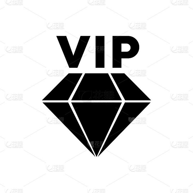 VIP图标，标志孤立在一个白色的背景