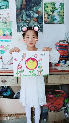 儿童插画，儿童画考级等级一，练习科目花朵