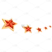 国庆节插画立体星星组合元素