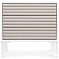 Eden Rock 3 Drawer Side Table : Introducing our new Eden Rock 3 Drawer Side Table with reeded drawer face. Shown with 7" straight round Lucite legs. 26" W x 18" D x 25" H * To inquire about custom finish options, please contact your lo