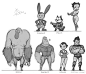 Goon, PopEye, Astroboy, Uran, Oswald, Felix and Betty Boop