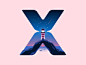 X lighthouse sunset sea ocean nature letter type 36daysoftype color illustration