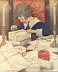 Jessie Willcox Smith (1863-1935) - “Child Wrapping Presents”