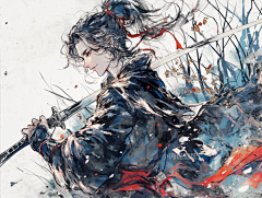 LheI嘉采集到【AI】国风武侠-男