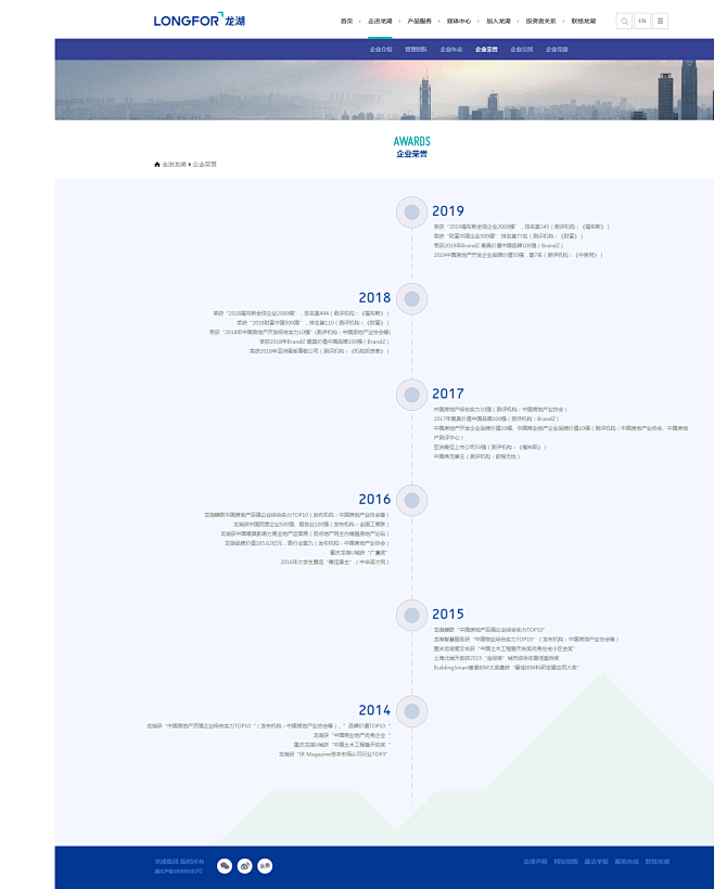 企业荣誉 - 龙湖集团官网