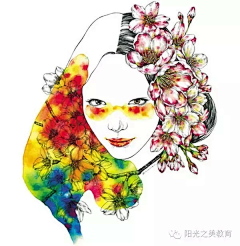 阳光之美国际少儿艺术教育采集到创意水彩插画
