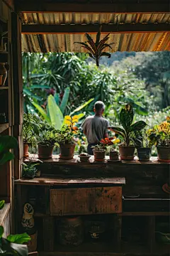 风景窗户风景图片摄影图