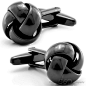 Black Sleek Knots Cufflinks, Fine Men's Jewelry | Cufflinksman #cufflinks #shopping