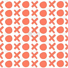 抱抱，亲吻，拥抱，拥抱，亲吻。字体珊瑚红无缝图案，可调矢量设计。潮人打印。手绘型情书符号XO十字圆。