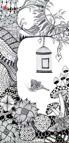 com采集角落~采集到秘密花园ins上这位插画师火了!