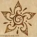 This may contain: a drawing of a star with swirls on it
