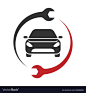 Auto service logo car repair icon vector image on VectorStock